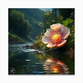 Flower By The River Canvas Print