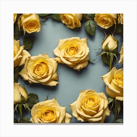 Yellow Roses 11 Canvas Print