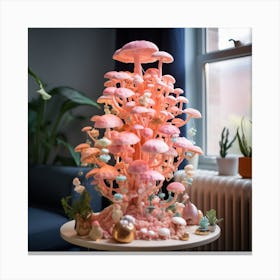 Mushroom Sculpture Canvas Print