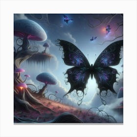 Butterfly In The Forest 11 Canvas Print