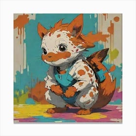 Fox Art Canvas Print