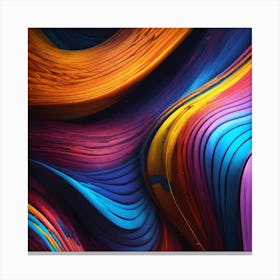 Abstract striped Colorful  Canvas Print