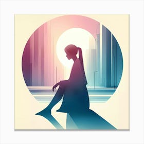 Silhouette Of A Woman 1 Canvas Print