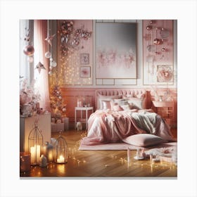 Pink Bedroom Canvas Print