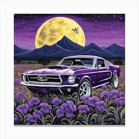 Purple Mustang 1 Canvas Print
