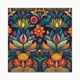 Floral Seamless Pattern Canvas Print