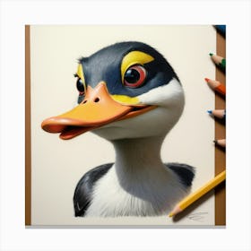 Duck Drawing 1 Canvas Print