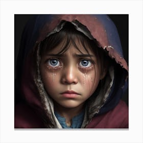 The Crying Little Girl Canvas Print