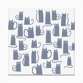 Gray Cats Canvas Print