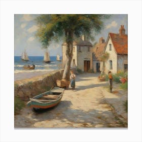 seaside village 3 Canvas Print