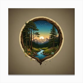 Tree In The Forest Canvas Print