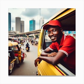 Nigerian Taxi Driver Canvas Print
