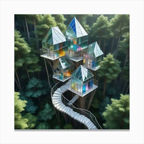 Edificio Bizarro En El Bosque Canvas Print