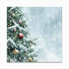 Christmas Inspired Banner Texture With Snowy Bac 1718395075 4 Canvas Print