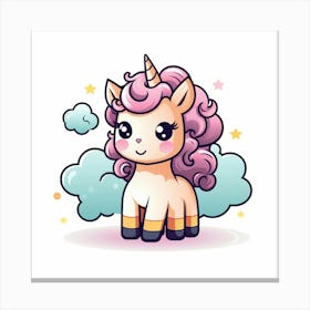 Cute Unicorn 595 Canvas Print