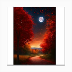 Moonlight In The Forest Canvas Print