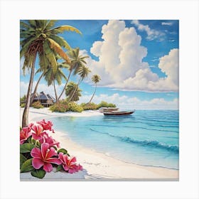 Beach Scene 3 Canvas Print