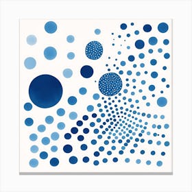 Blue Dots Canvas Print