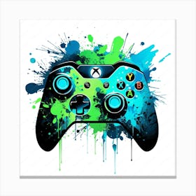 Xbox Controller drip Canvas Print