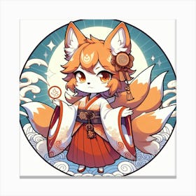 Kitsune Joy 11 Canvas Print