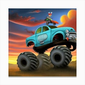 Monster Truck Canvas Print