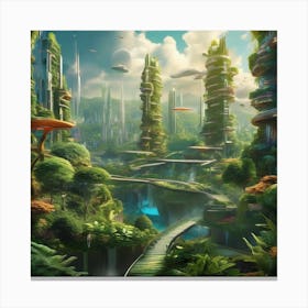 A.I. Blends with nature 8 Canvas Print
