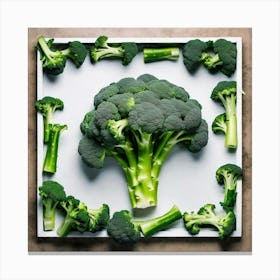 Broccoli In A Frame Canvas Print