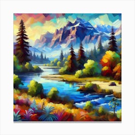 Landscape Painting 16 Canvas Print