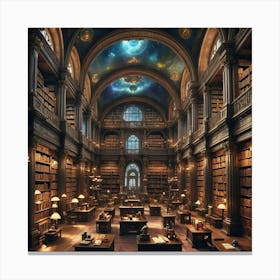 Library Of Paris Canvas Print