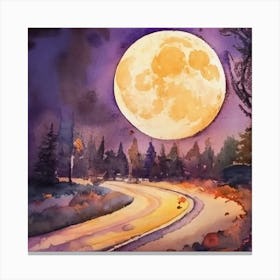 Moonlight Road Canvas Print