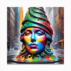 Colorful Head Canvas Print