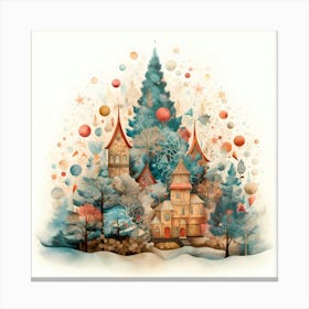 Crystal Whispers: Ethereal Christmas Canvas Canvas Print
