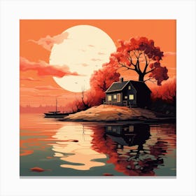 House On The Lake Canvas Print