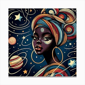 Cassilune Celestial Portrait Canvas Print