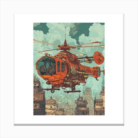 Retro Chopper Canvas Print