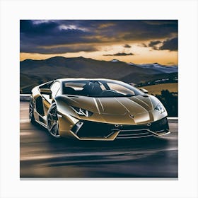 Golden Lamborghini 2 Canvas Print