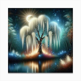 Winter Willow Tree of Hope Canvas Print