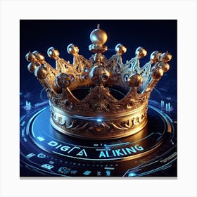 Digital King 1 Canvas Print