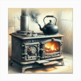 Wood Stove Canvas Print