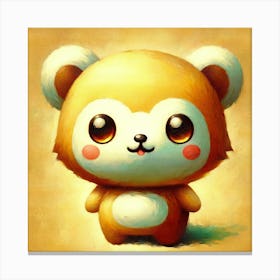 Kawaii Bear Canvas Print