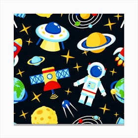 Space Theme 2 Canvas Print