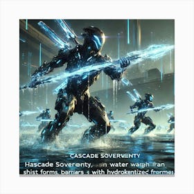 Cascade Sovereignty Scifi Hydroknights Canvas Print