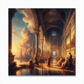 Sunset In Venice Canvas Print
