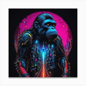 Futuristic Ape Canvas Print