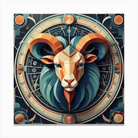 Zodiac Ram Canvas Print