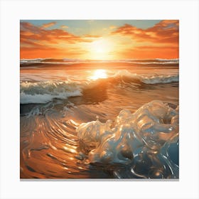 Sunset At The Beach 20 Canvas Print