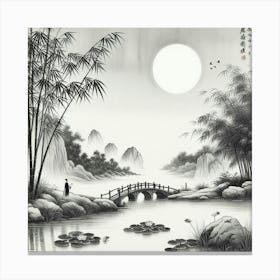 Asian Landscape Painting 1 Canvas Print