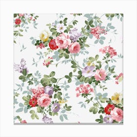 Floral Elements Peony Chinese Rose Canvas Print