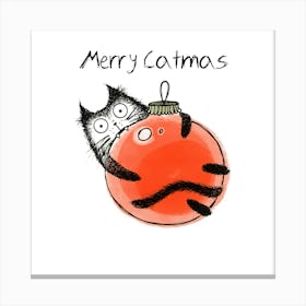 Merry Catmas Canvas Print