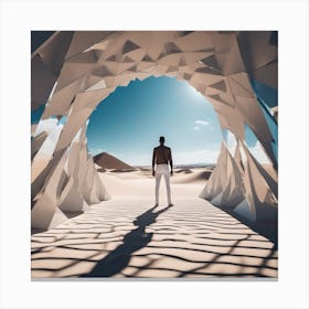 Man In A Tunnel 2 Canvas Print